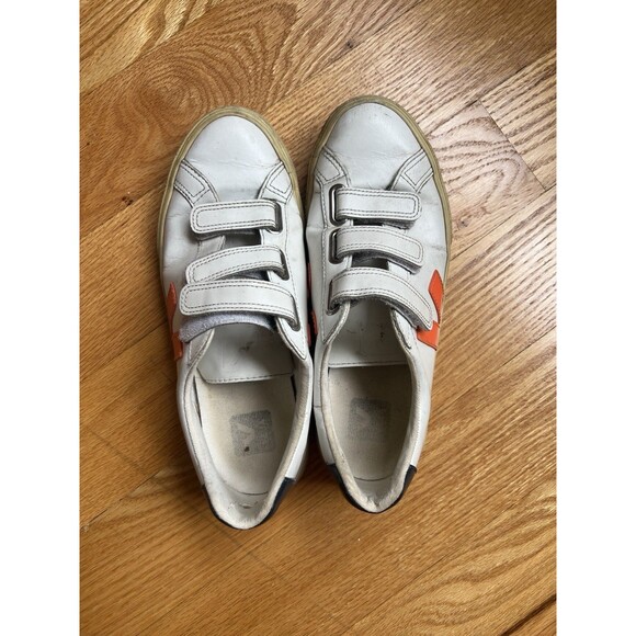 Veja Women's Recife Sneakers in White with Blue and Orange Size 7 - Picture 3 of 6